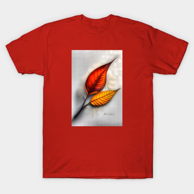 Abstract leaves design T-Shirt by HANART